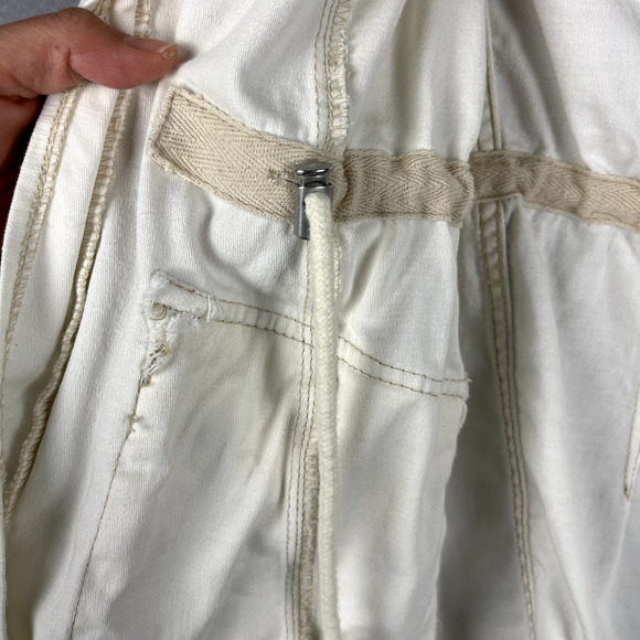 Free People Military Cargo Jacket Womens Small White Full Zip Utility Surplus - Picture 6 of 16